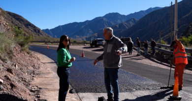 Ya se asfaltan los 4 kilómetros de Cacheuta, entre el puente Frasca y los caracoles a Potrerillos