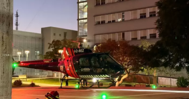 Dramático rescate en la ruta 149: un motociclista fue trasladado en helicóptero