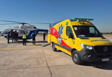 Trasladaron en helicóptero, de San Rafael a Capital, a un hombre al que le explotó una estufa
