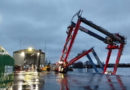 Temporal: derrumbe parcial en un sector del muelle de Exolgan en Dock Sud Temporal: derrumbe parcial en un sector del muelle de Exolgan en Dock Sud
